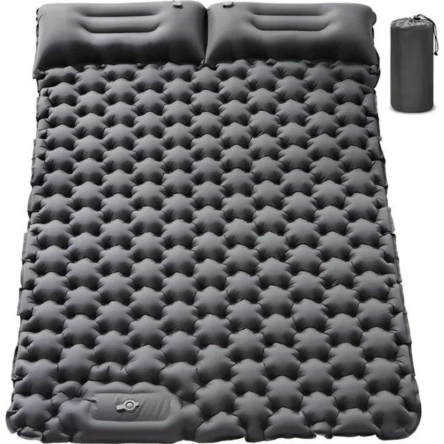 Colchoneta doble Estrela para dormir de camping para 2 personas 196cm gris