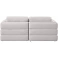 thumbnail image 3 of Maklaine Contemporary Beige Durable Linen Textured Fabric Modular Sofa, 3 of 9