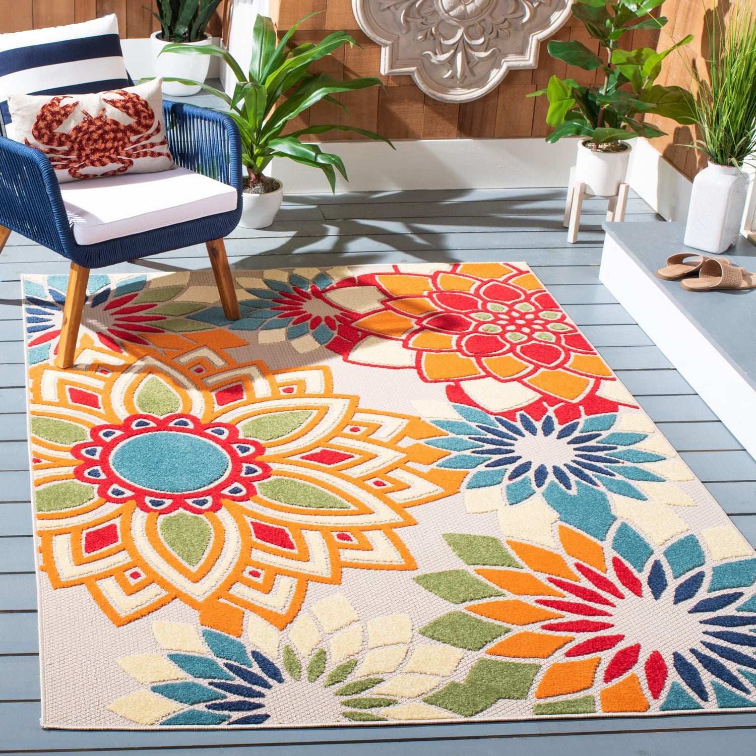 Safavieh Cabana Quincy Floral Outdoor Area Rug
