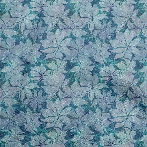 oneOone Viscose Chiffon Blue Fabric Asian Batik Floral Diy Clothing Quilting Fabric Print Fabric By Yard 42 Inch Wide