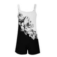 thumbnail image 4 of Wensltd Womens Summer One Piece Sleeveless Short Jumpsuit Flowy Beach with Pockets, 4 of 5