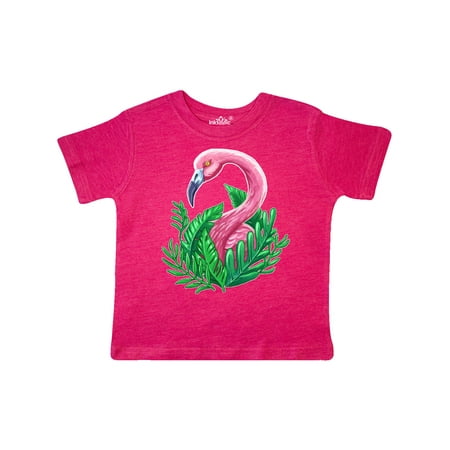 

Inktastic Flamingo and tropical plants Gift Toddler Boy or Toddler Girl T-Shirt