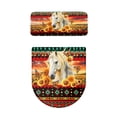 thumbnail image 5 of HELLHERO Toilet Cover Set 2 Pieces Polyester Fabric Elastic Installation for Homeowners, White Horse in Sunflower Field, 5 of 8