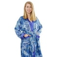 thumbnail image 3 of Up2date Fashion's Women's Blue Animal Print Long Robe with Pockets, 3 of 3