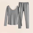 thumbnail image 4 of Jumpingount Ropa interior térmica gruesa de invierno frío, traje adelgazante de manga larga, pijama, camisa cálida elástica, Kit superior, accesorio de Prendas para la parte del cuerpo Gris XXL Jumpingount AP013679-03, 4 of 6