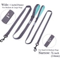 thumbnail image 4 of VIVAGLORY Dog Leash with Padded Handle, Reflective Nylon Lead, Small, Grey, 6 ft, 4 of 7