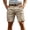 Beige, variant on Men's Cargo Shorts Multi Pocket 9" Inseam Outdoor Tactical Work Hiking Belt Loop Casual Knee Length Bottoms for Casual Work Summer Outdoor Light Brown M