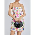thumbnail image 4 of Musuos Women Sling Dress, Sleeveless Backless Sequined Flower Club Party One-Piece Dress, 4 of 10