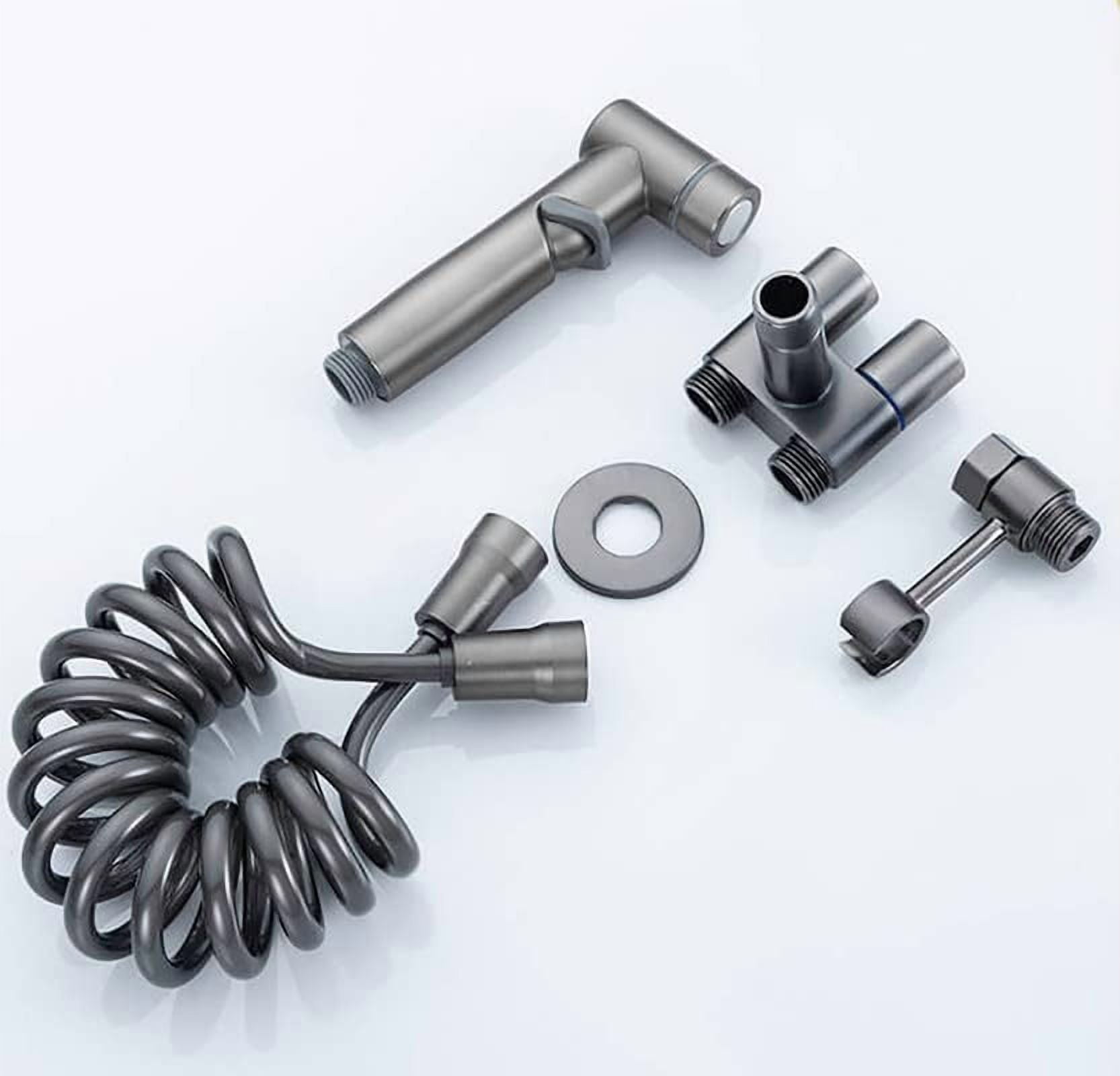 HPZZ 1-In-2-Out Dual Control Valve, 2023 New Hand Held Bidet Sprayer for Toilet, Mini Toilet Faucet Sprayer Kit Butt Washer, for Washing Machine and Toilet.