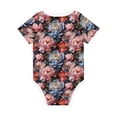 thumbnail image 2 of Daiia Rose Flowers Printed Unisex-Baby Short Sleeve Onesies Bodysuits Baby Climbing Clothes Soft and Comfortable Romper with Expandable Shoulder Design-9M, 2 of 8