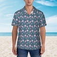 thumbnail image 2 of Susaid Tulips Flowers Print Hawaiian Shirts for Men Women,Hawaiian Summer Short-Sleeve Casual Relaxed-Fit Button-Down,3X-Large, 2 of 7