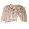thumbnail image 3 of PrettyGuide Women's 1920s Shawl Beaded Sequin Deco Evening Cape Bolero Flapper Cover up, 3 of 4