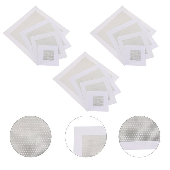 WHAMVOX Self-adhesive Drywall Patch Kit 12pcs White Glass Fiber Mesh for Homeowners