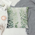 thumbnail image 2 of JEUXUS  Throw Pillow Cover Decorative Green Leaf Watercolor Eucalyptus Branches Hand Floral with Plant Objects White Natural Greenery Twig  Cushion Pillowcase Sofa Square Print, 2 of 5