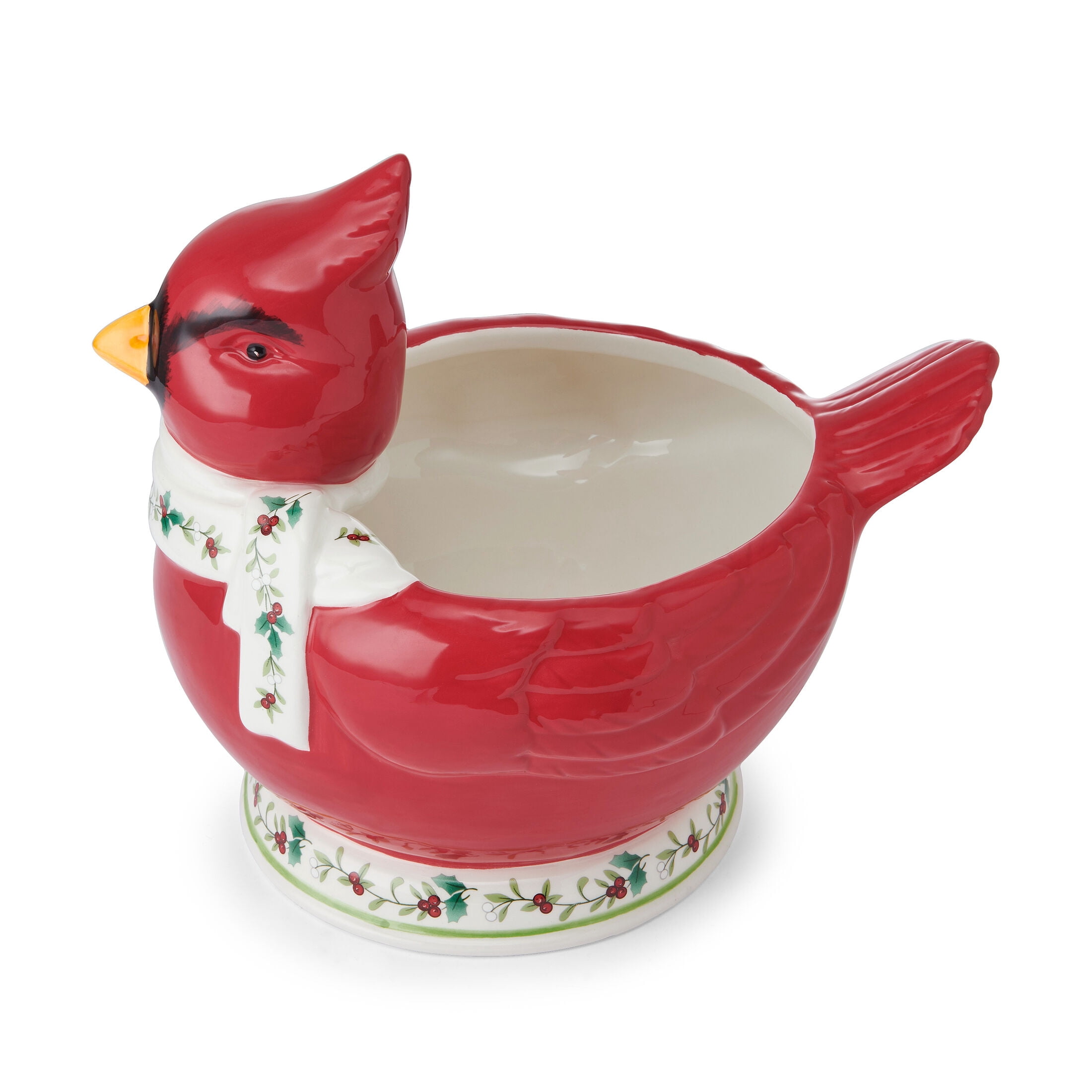 Pfaltzgraff Winterberry Dolomite 45 oz Cardinal Treat Bowl