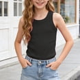 thumbnail image 2 of xaweyi Girls Summer Comfortable And Breathable Top Casual Versatile Tank Top,Sizes 3-4 Years, 2 of 5