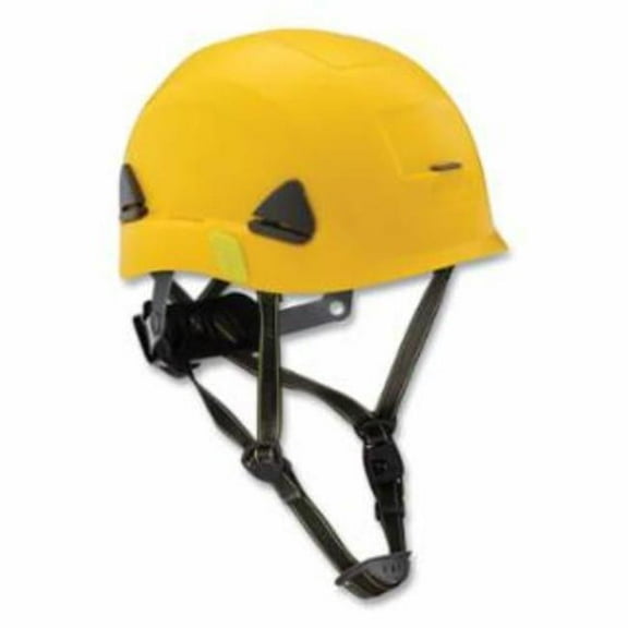 Honeywell North 280-CSH10002 Fibre-Metal Climbing Style Safety Helmet - Dual Locking Rachet Suspension - Non-Vented, Yellow
