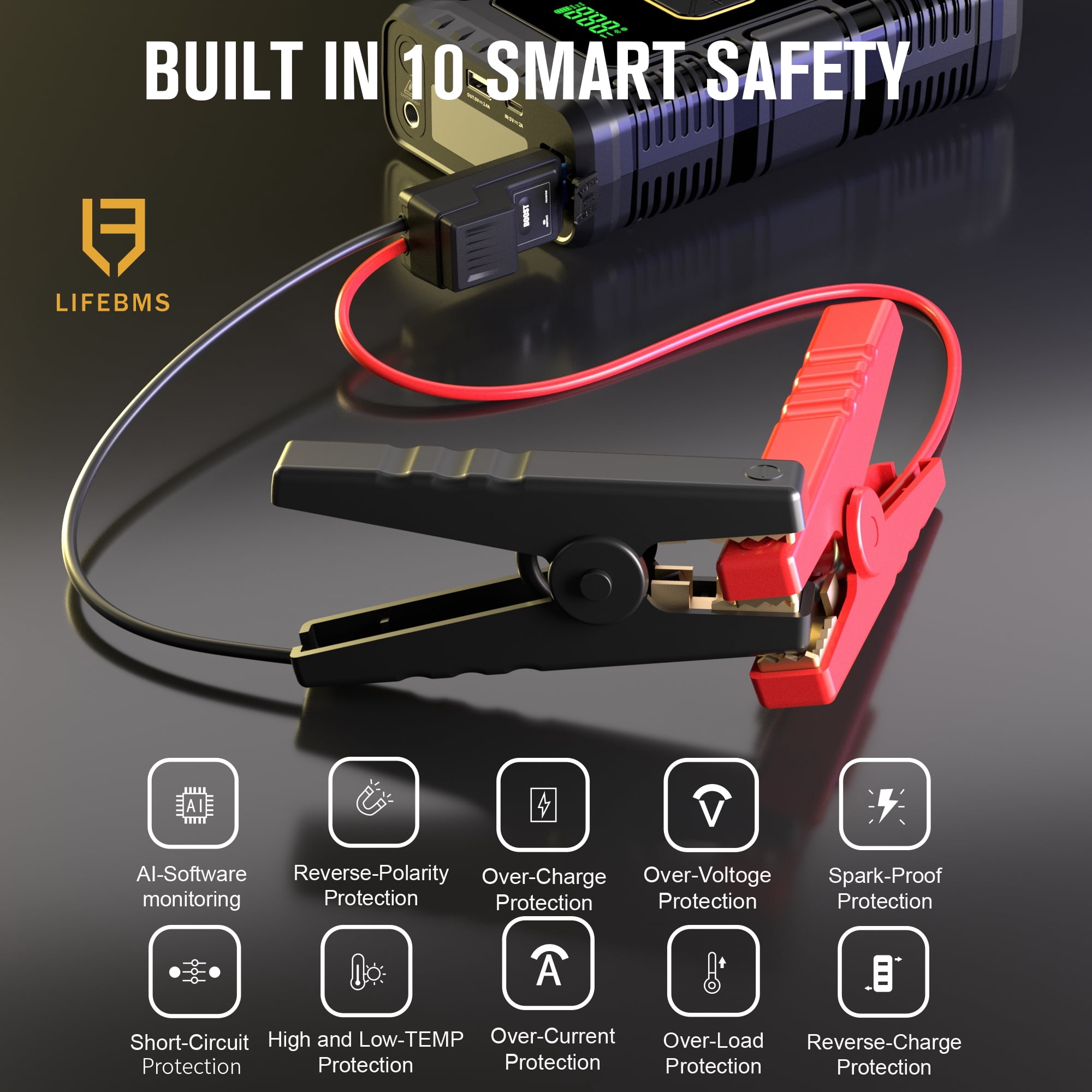 VTOMAN X3 Jump Starter with Air Compressor, 3000A Car Battery Jumper Starter (Up to 8.5L Gas/6L Diesel Engine) with 150PSI Auto Tire Inflator, 12V Portable Booster Pack, Lithium Jump Box Charger