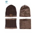 thumbnail image 3 of Deago 2-Pieces Winter Beanie Hat Scarf Set Warm Fleece Lined Knit Hat Neck Scarves for Women Men (Light Brown), 3 of 6