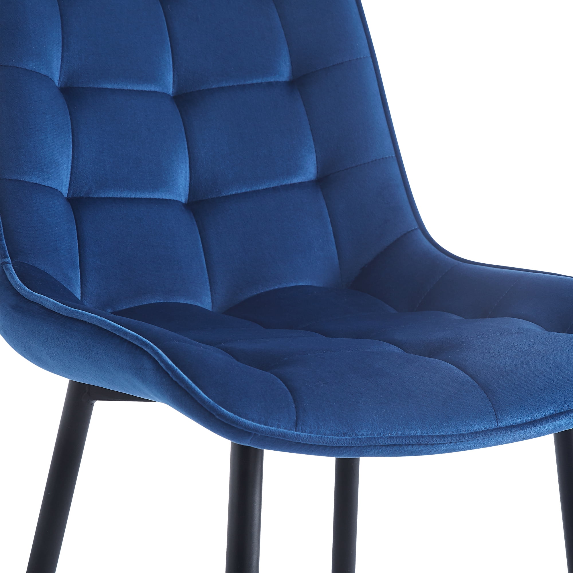 Kadyn Velvet Dining Chair 2PCS, Kitchen Chairs for Offices, Dining Room Chairs for Living Rooms, Blue