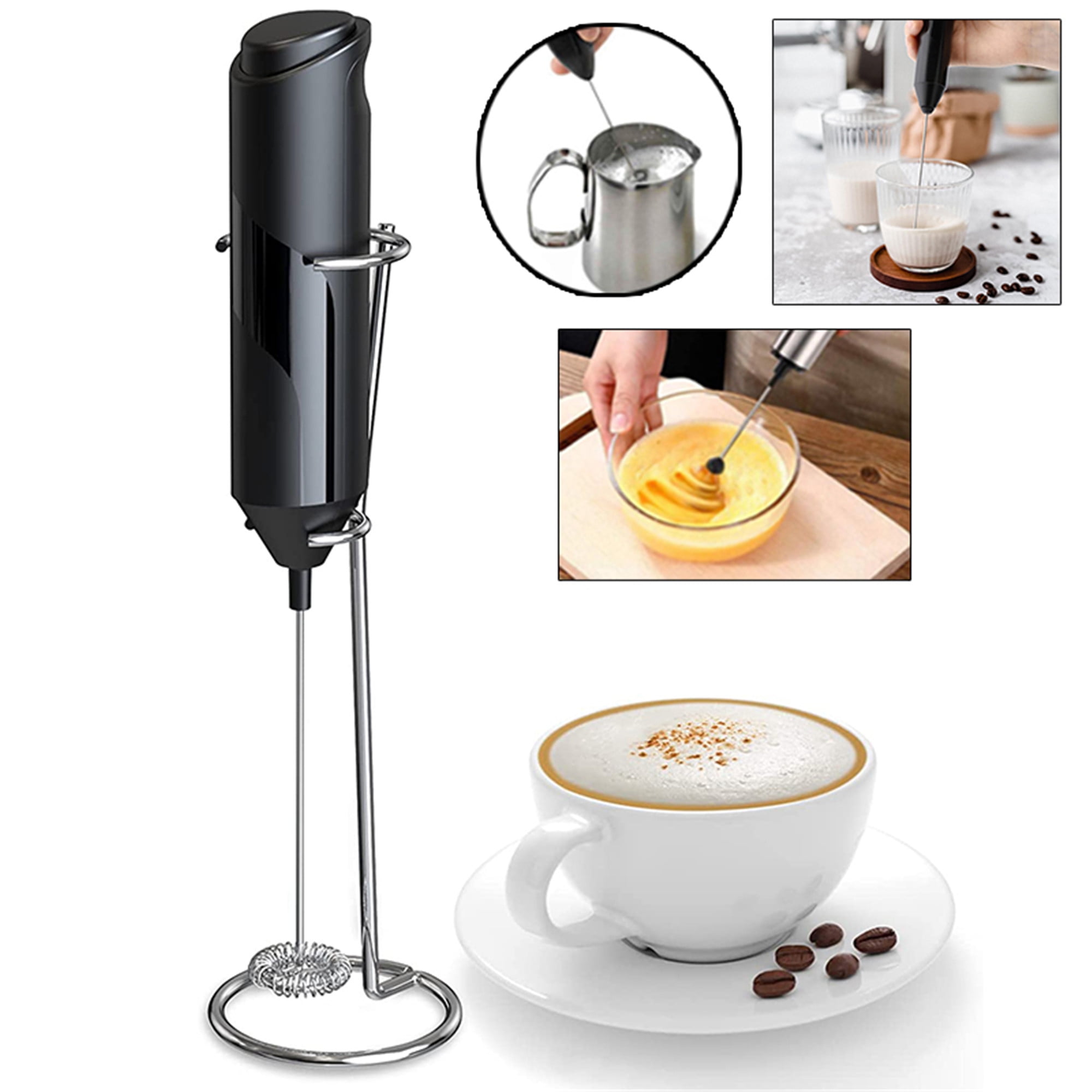 Elbourn Milk Frother Handheld, Electric Milk Frother for Coffee, Coffee  Frother Electric Whisk Drink Mixer for Lattes Milk Coffee 