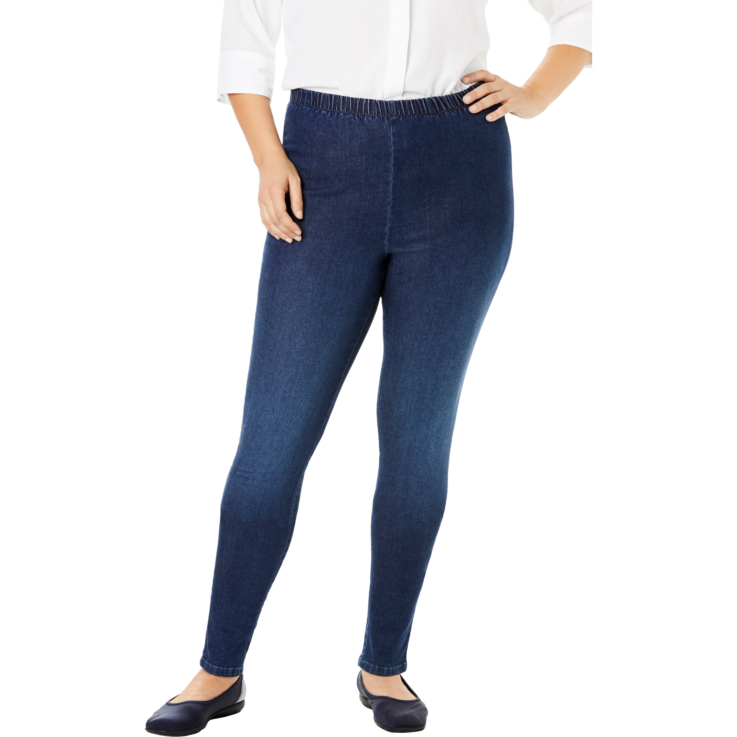 Woman Within - Woman Within Plus Size Tall Fineline Denim Jegging ...