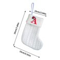 thumbnail image 6 of AuroraX Cute Christmas Stockings Personalized with Embroidered Initials Plush Knit Personalized Monogrammed Mini Christmas Stockings Hanging 7" Socks for Holiday Party Gifts Decor(White), 6 of 6