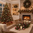 thumbnail image 6 of Christmas Ornament Balls Set, Assorted Multi-Shape Printed Hanging Baubles & Tree Pendants Kit, Xmas Tree Home Party Window Indoor Holiday Decor Red-A, 6 of 7