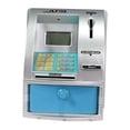 thumbnail image 4 of Mini alcancía ATM, tarro pequeño para dinero, caja de ahorro de dinero de juguete, alcancía para todas las edades azul plateado, 4 of 8