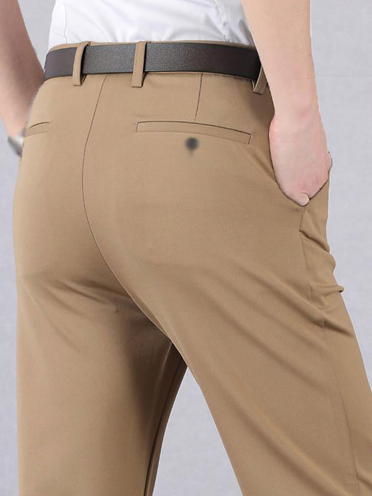 Xmarks Mens Casual Stretch Khaki Pant,Classic Fit High Waist Casual Pants  Wrinkle-Resistant Flat-Front Chino Pant Dress Pants for Working Business