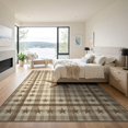 thumbnail image 3 of ODIKA Farmhouse Plaid Vintage Border Retro Panel Motif Plank Frame Door Flowing Foldable Easy Care for Master Suite, California King, Under Bed, 3 of 7