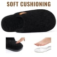 thumbnail image 5 of Litfun Women's Fuzzy Slippers Winter Comfy Indoor House Slippers Soft Memory Foam Shoes, Black, 5 of 7