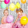 thumbnail image 5 of Spencer 2 Pack Silver Metallic Tinsel Foil Fringe Curtains, 8.2 x 3.2 ft Doorway Window Curtain for Photo Backdrop Baby Shower Wedding Birthday Party Decor, 5 of 7