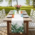 thumbnail image 4 of Table Runners 90 Inches Long Dress Scarves, Palm Leaves Tropical Farmhouse Coffee/Dining/Kitchen Table Runner for Living Room, Green Botanical Summer 13x90 Inch, 4 of 9
