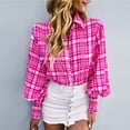 thumbnail image 1 of Camisas Con Cuello Abotonado,Camisa De Manga Larga Con Estampado De Linterna Larga Para Mujer Camisa Con Botones Para Mujer Diseño Fácil De Usar, 1 of 6