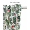 thumbnail image 5 of Eucalyptus Sage Green Linen Curtain Valance for Bedroom/Bathroom/Kitchen/Living/Dining Room Window,Rustic Chic Greenery Plant Spring Summer Pocket Topper Drapes Decorative Cafe Drapery Panel 42"x18", 5 of 6