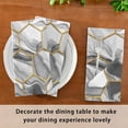 thumbnail image 7 of Dinner Napkins Cloth Washable Marble Gold Hexagon Table Napkins Polyester 20 * 20 inch Set of 4 Home Party Holiday Reusable, 7 of 7