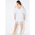 thumbnail image 2 of Swimsuits for All Women's Vera Crochet Cold Shoulder Cover Up Dress, 2 of 5