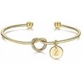 thumbnail image 1 of Bridesmaid Proposal Gifts, Tie The Love Knot Bridesmaid Bracelet with 26 Initials Bridesmaids Gifts for Wedding with Box, Cards, 1 of 3