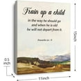 thumbnail image 2 of Christian Bible Scripture Proverbs 22:6 Train Up A Child In The Way He Should Go Canvas Wall Art Prints Decoration for Home Bedroom Living Room Church,Christians Gifts,11x14 Inch, 2 of 6