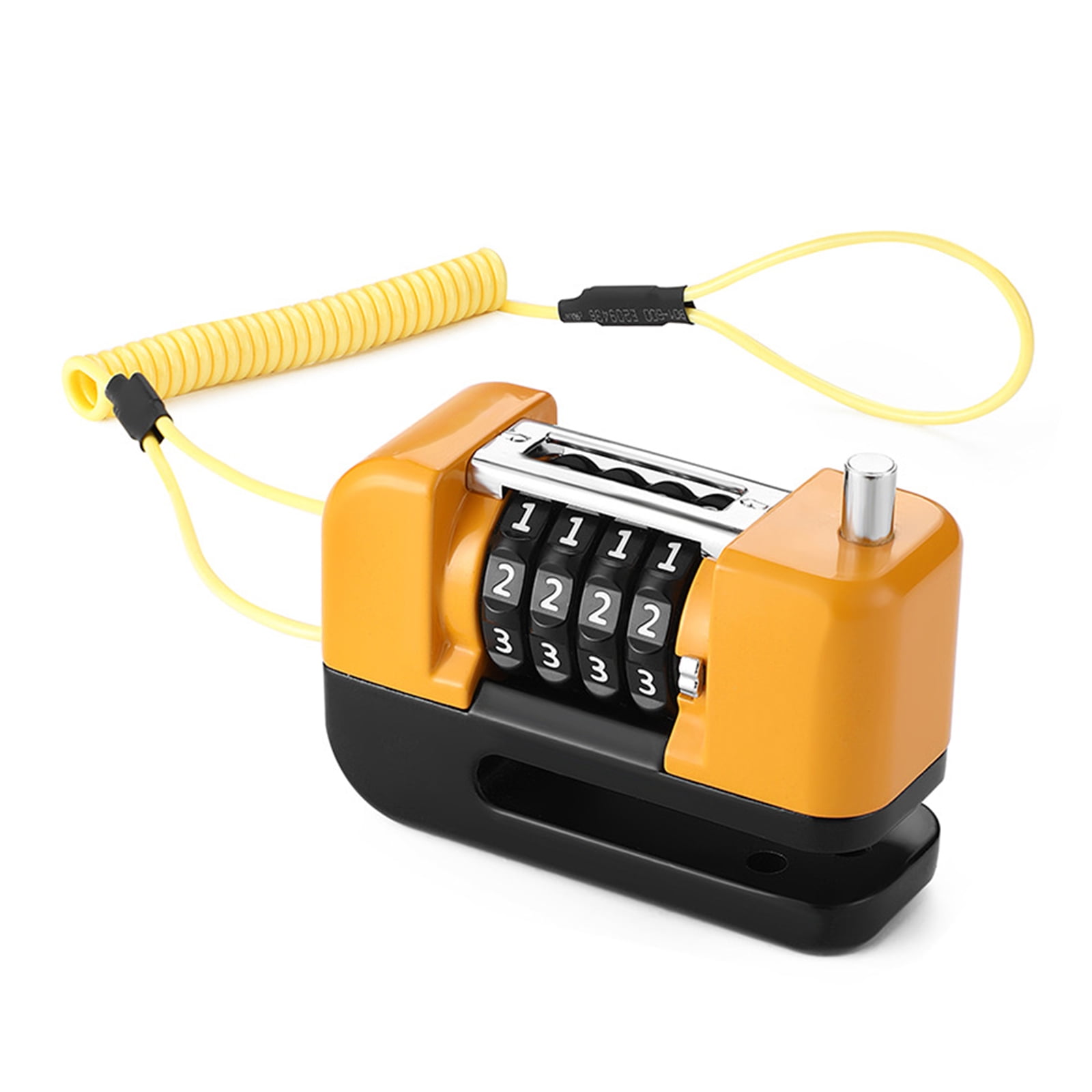 Compacts Portable Motorcycle Disc Brake Lock Security Padlocks High Security Bicycles Wheel 4-Digit Combination Lock