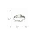 thumbnail image 2 of Gem & Harmony Lab-Created 1/4 Carat (Ctw) Opal Sterling Silver Heart Ring for Women, 2 of 5
