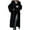 b Black, variant on LYXSSBYX Plus Size Womens Coats with Hood Women Winter Solid Solid Knitted Loose Hooded Long Cardigan Sweater Pocket Coat