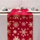 thumbnail image 1 of Mantel de mesa navideño con copos de nieve, mantel de terciopelo de poliéster, bandera de mesa con año impreso para reuniones navideñas., 1 of 7