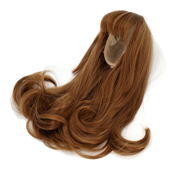 Toy Doll , Elasticity High Temperature Wire Natural And Fit Long Fake Hair  For 21-24cm Simulation Dolls Light Brown 