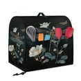 thumbnail image 2 of ZIATUBLES Kitchen Mixer Cover Waterproof Stand Mixer Cover Kitchen Appliance Organizer Bag Cover with Front Pockets Keep Kitchen Mixer Clean for 6-8 Quart Standing Mixer, Dragonfly Flower Black, 2 of 7