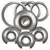 Range Kleen Style D Heavy Duty Chrome Drip Pans and Trim Rings Set, 8 Pack 3 small and 1 large each
