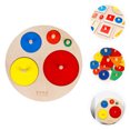 thumbnail image 3 of EeaseMX 1 juego de rompecabezas de formas geométricas de madera, rompecabezas coloridos, juguetes para bebés, regalos, 3 of 7