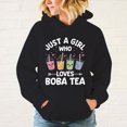 thumbnail image 3 of Sudadera con capucha para mujer y hombre, con estampado de Just A Girl Who Loves Boba Tea, ropa de calle informal de invierno, tops de talla grande, 3 of 4
