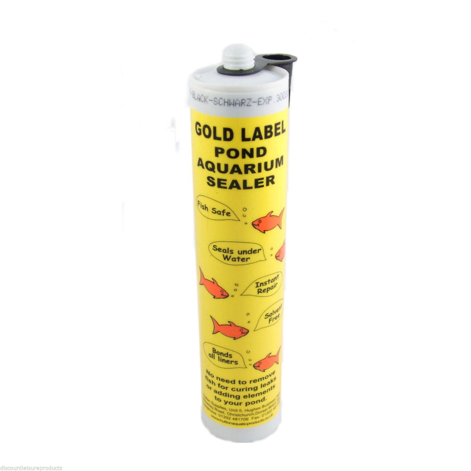Black Underwater Sealant 9.5 Fl Oz, Gold Label Koi Pond and Aquarium